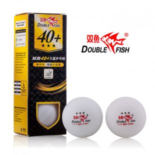 Мячи Double Fish 3 шт. 40+ (белый)