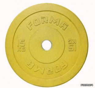 Диск бамперный 15 кг Forma (желтый)