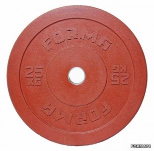Диск бамперный 25 кг Forma (красный)