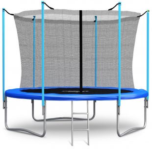 Батут Atlas Sport 252 см (8ft) с внутренней сеткой и лестницей BLUE